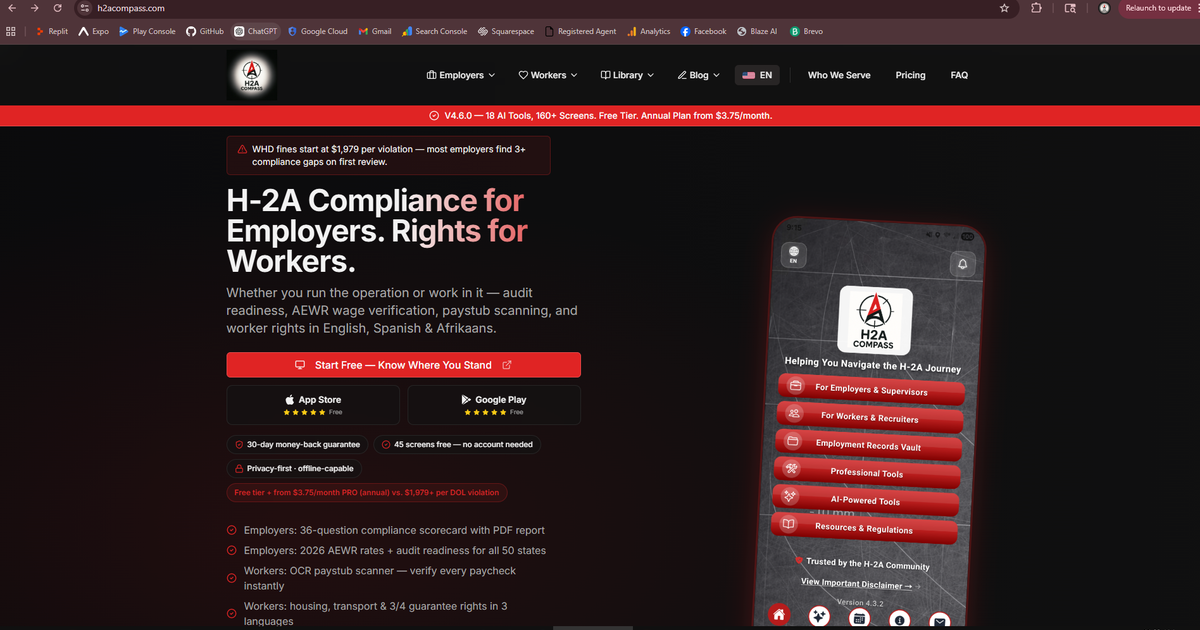 H2A Compass | H-2A Compliance – AEWR, Housing & DOL Audit 2026